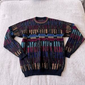 1980's Atlantic Traders Mens Totally 80s Cosby Style Sweater 55% Wool 45% Acryli